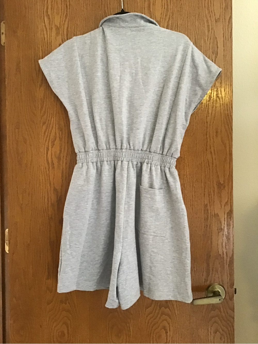 Cupshe Heather Gray Zip-Front Top with Silver Hardware - Picture 2 of 5